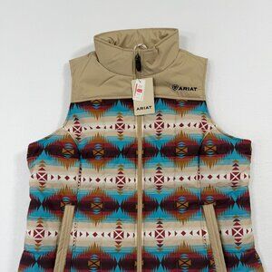 Ariat Vest Women 1X Serrano Southwest Insulated Zip Pockets Concealed Carry NWT